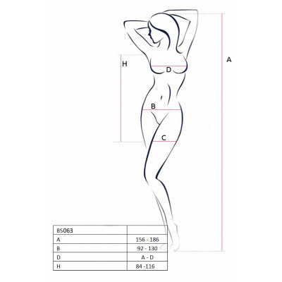 Бодистокинг Passion BS063 white, платье-сетка халтер