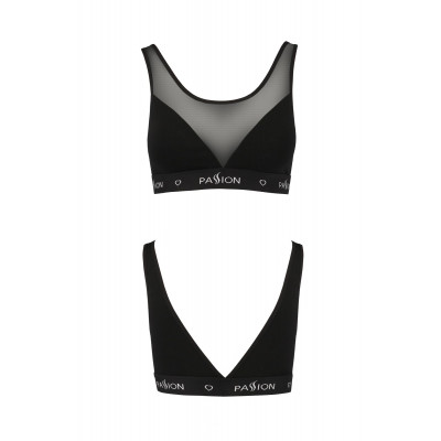 Топ з прозорою вставкою Passion PS002 TOP black, size S Топ з прозорою вставкою Passion PS002 TOP black, size S