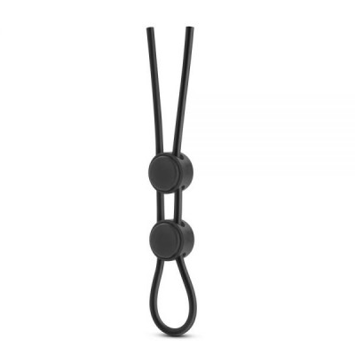 T331085 Регулируемое эрекционное кольцо STAY HARD DOUBLE LOOP BLACK