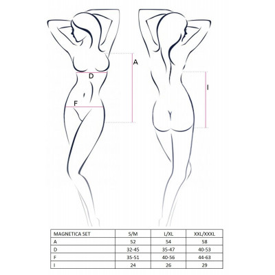 Костюм зайки MAGNETICA SET black L/XL - Passion, ушки и боди