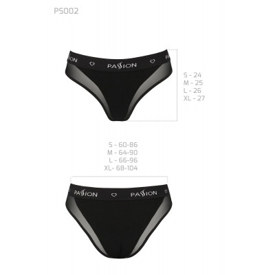 Трусики с прозрачной вставкой Passion PS002 PANTIES black, size L Трусики с прозрачной вставкой Passion PS002 PANTIES black, size L