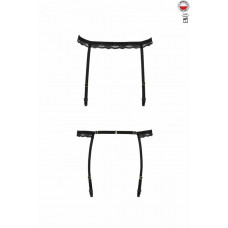 Пояс-стрепы для чулок SHELLY GARTER BELT black L/XL - Passion Exclusive