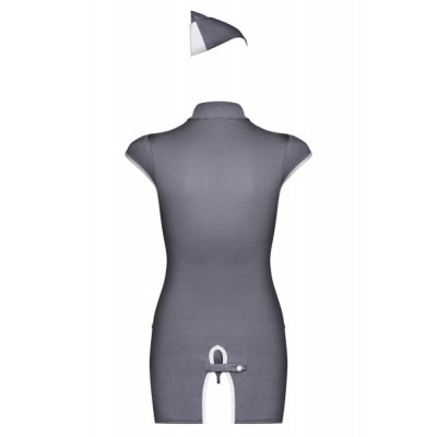 Костюм стюардесса Stewardess obsessive grey S/M