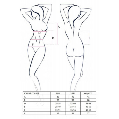 Корсет з пажами JOLENE CORSET black XXL/XXXL - Passion, трусики, напіввідчинені груди, напівпрозорий Корсет з пажами JOLENE CORSET black XXL/XXXL - Passion, трусики, напіввідчинені груди, напівпрозорий