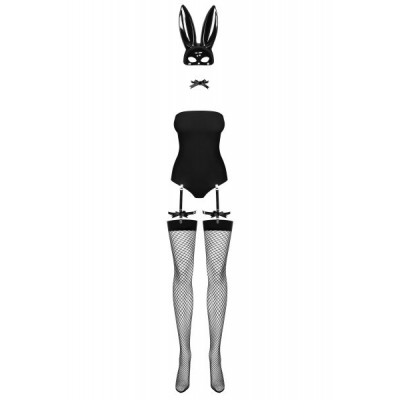 Костюм зайчика черный Obsessive Bunny costume S/M