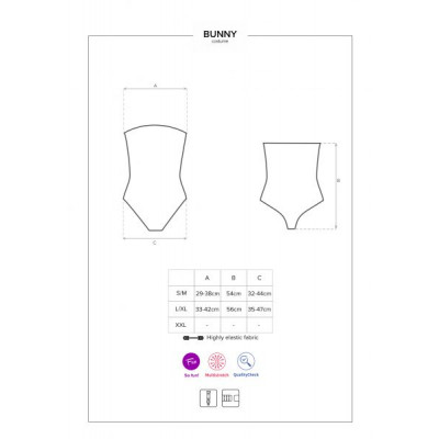 Костюм зайчика черный Obsessive Bunny costume S/M