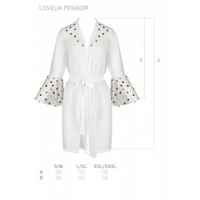 Повітряний пеньюар LOVELIA PEIGNOIR white L/XL - Passion Повітряний пеньюар LOVELIA PEIGNOIR white L/XL - Passion