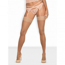 Чулки телесные Obsessive S800 stockings nude L/XL