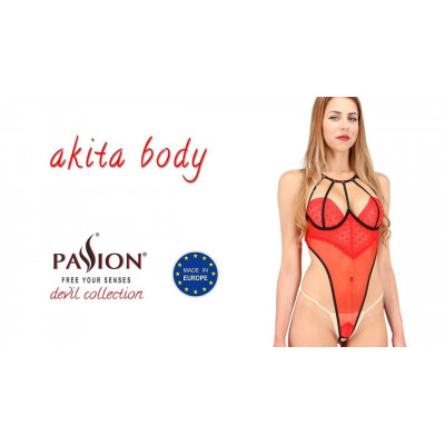 Боді з високим вирізом стегна AKITA BODY red XXL/XXXL - Passion Exclusive Боді з високим вирізом стегна AKITA BODY red XXL/XXXL - Passion Exclusive