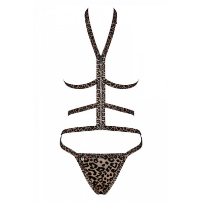 Комплект с леопардовым принтом Obsessive Tigrita 2-pcs set brown S/M/L Комплект с леопардовым принтом Obsessive Tigrita 2-pcs set brown S/M/L
