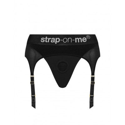 Трусы для страпона с подвязками для чулок Strap-On-Me REBEL HARNESS - XL Трусы для страпона с подвязками для чулок Strap-On-Me REBEL HARNESS - XL