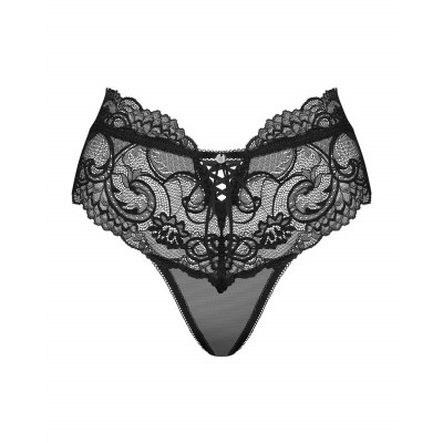 Трусики кружевные Obsessive Elizenes SM Black