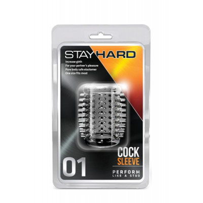 Насадка STAY HARD - COCK SLEEVE 01, CLEAR