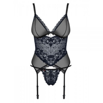 Корсет Obsessive 866-COR-1 corset & thong L/XL