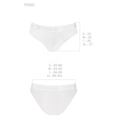 Трусики з широкою гумкою і мереживом Passion PS001 PANTIES white, size M Трусики з широкою гумкою і мереживом Passion PS001 PANTIES white, size M