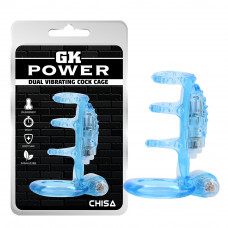Насадка Chisa - GK Power Dual Vibrating Cock Cage Blue