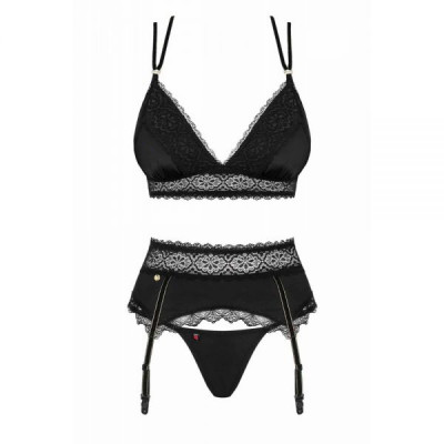 Комплект Obsessive Lolitte 3 pcs set black S/M
