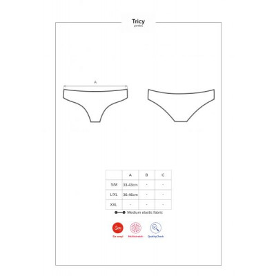 Трусики Obsessive Tricy panties black L/XL
