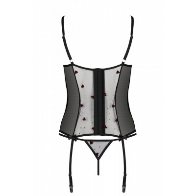 Корсет з підв'язками + стрінги LOVELIA CORSET black L/XL - Passion Корсет з підв'язками + стрінги LOVELIA CORSET black L/XL - Passion