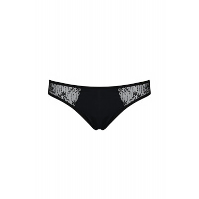 Трусики-сліпи з мереживною сіточкою Dina Thong black S/M - Passion Трусики-сліпи з мереживною сіточкою Dina Thong black S/M - Passion