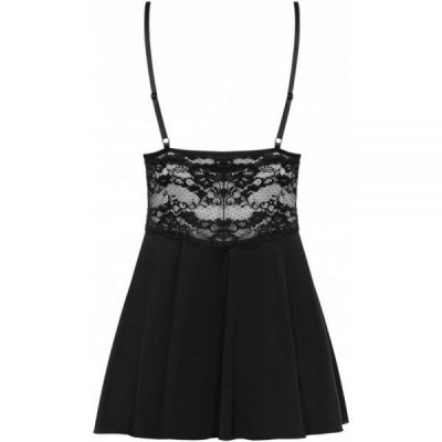 Бебидолл Obsessive 810-BAB-1 babydoll & thong black XXL