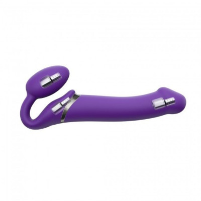 Безремневой страпон с вибрацией Strap-On-Me Vibrating Violet L, диаметр 3,7см, пульт ДУ, регулируемы Безремневой страпон с вибрацией Strap-On-Me Vibrating Violet L, диаметр 3,7см, пульт ДУ, регулируемы
