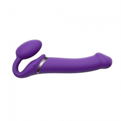 Безремневой страпон с вибрацией Strap-On-Me Vibrating Violet L, диаметр 3,7см, пульт ДУ, регулируемы Безремневой страпон с вибрацией Strap-On-Me Vibrating Violet L, диаметр 3,7см, пульт ДУ, регулируемы