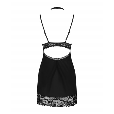 Пеньюар Obsessive Raquelia chemise & thong L/XL Пеньюар Obsessive Raquelia chemise & thong L/XL