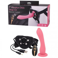 DT51129 Страпон женский с пультом управления Seven Creations DILDO STRAP-ON PINK