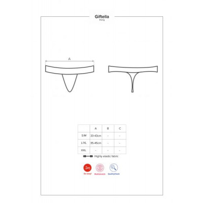 Стринги Obsessive Giftella thong red S/M