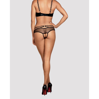 Комплект эротичный под кожу Obsessive Electricia Set Black S/M