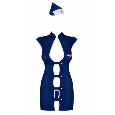 Костюм стюардесса Stewardess 3 pcs costume blue S/M