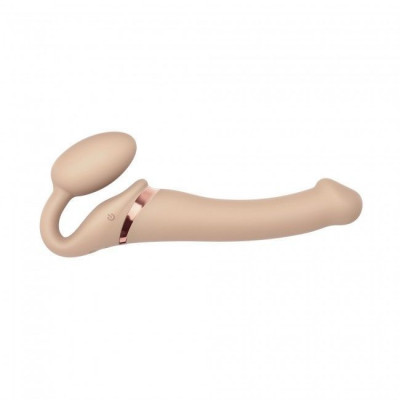 Безремневой страпон с вибрацией Strap-On-Me Vibrating Flesh M, диаметр 3,3см, пульт ДУ, регулируемый Безремневой страпон с вибрацией Strap-On-Me Vibrating Flesh M, диаметр 3,3см, пульт ДУ, регулируемый