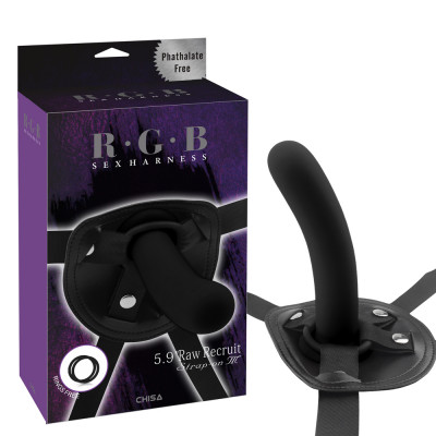 CH75374 Страпон фаллоим. насадка RGB Sex Harntss 5.9'' Raw Recruit Strap-On M Chisa