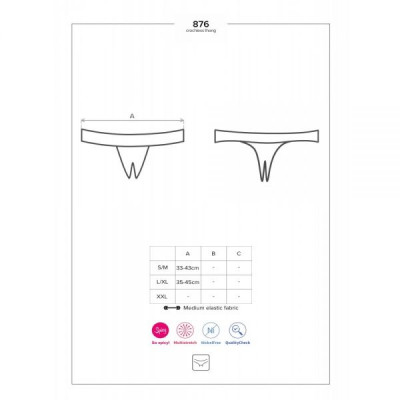 Стринги Obsessive 876-THC-1 crotchless thong S/M