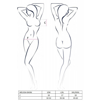 Комплект білизни MELISSA BIKINI black XXL/XXXL - Passion: ліф зі шнурівкою і трусики стрінги Комплект білизни MELISSA BIKINI black XXL/XXXL - Passion: ліф зі шнурівкою і трусики стрінги
