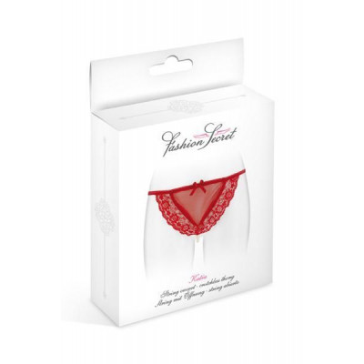 Трусики-стрінги з перловою ниткою Fashion Secret KATIA Red Трусики-стрінги з перловою ниткою Fashion Secret KATIA Red