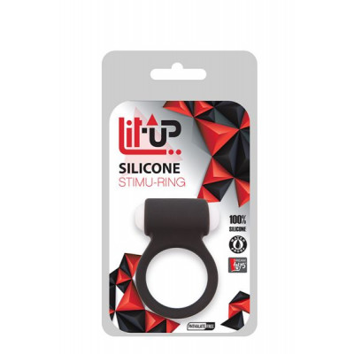 Эрекционное кольцо LIT-UP SILICONE STIMU RING 3, BLACK