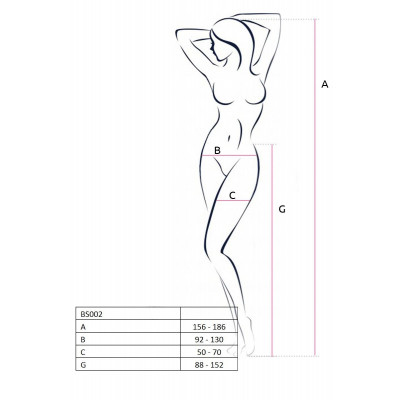 Бодістокінг Passion BS002 white, імітація панчіх і пояса Бодістокінг Passion BS002 white, імітація панчіх і пояса