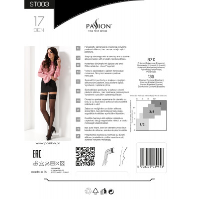 Панчохи ST003 3/4 nero - Passion Панчохи ST003 3/4 nero - Passion