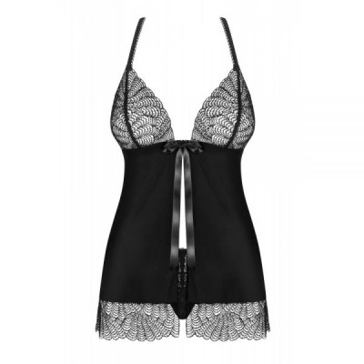 Бебидолл Obsessive Chiccanta babydoll & thong black S/M