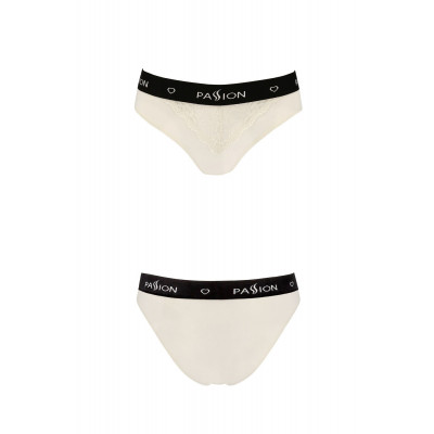 Трусики з широкою гумкою і мереживом Passion PS001 PANTIES ecru, size M Трусики з широкою гумкою і мереживом Passion PS001 PANTIES ecru, size M