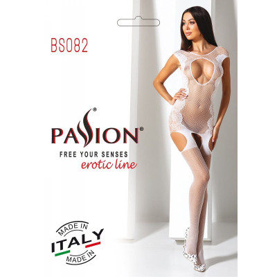 Бодистокинг Passion BS082 white Бодистокинг Passion BS082 white