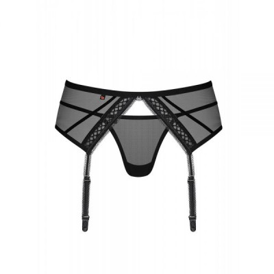 Пояс со стрингами Obsessive 855-GAR-1 garter belt & thong L/XL