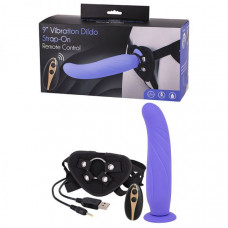 DT51130 Страпон женский с пультом управления Seven Creations DILDO STRAP-ON PURPLE