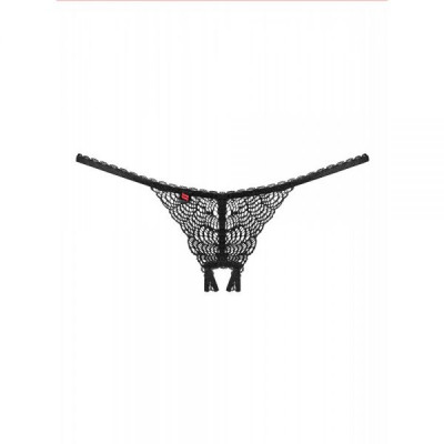 Трусики Obsessive Chiccanta crotchless panties black S/M