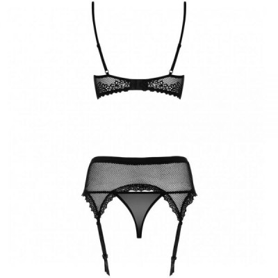 Комплект открытая грудь Obsessive LUSTELLA SET S/M сетка