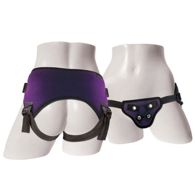 Трусы для страпона Sportsheets - Lush Strap On Purple, широкий бархатистый пояс, очень комфортные Трусы для страпона Sportsheets - Lush Strap On Purple, широкий бархатистый пояс, очень комфортные