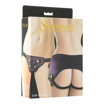 Трусы для страпона Sportsheets - Lush Strap On Purple, широкий бархатистый пояс, очень комфортные Трусы для страпона Sportsheets - Lush Strap On Purple, широкий бархатистый пояс, очень комфортные