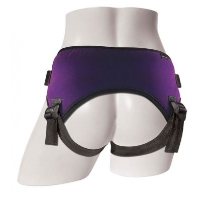 Трусы для страпона Sportsheets - Lush Strap On Purple, широкий бархатистый пояс, очень комфортные Трусы для страпона Sportsheets - Lush Strap On Purple, широкий бархатистый пояс, очень комфортные